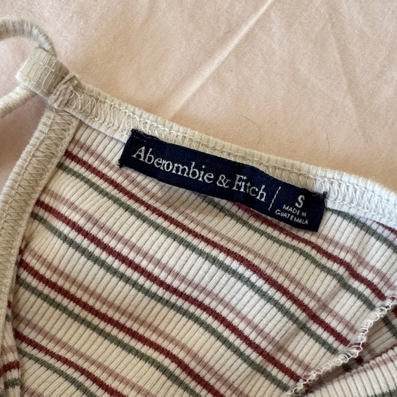 Abercrombie & Fitch Striped Ribbed Bodysuit in White and Multicolor Stripes - Picture 7 of 7